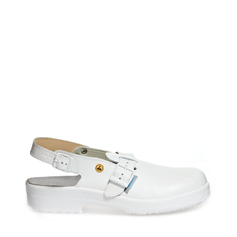 Abeba ESD-Sicherheitsschuhe Classic SB Clog weiß CE ESD SRC