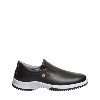 Abeba ESD-Berufsschuhe uni6 O2 Slipper schwarz HACCP CE ESD SRC