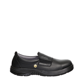 Abeba ESD-Sicherheitsschuhe x-light S2 Slipper schwarz HACCP CE ESD SRC