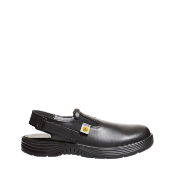 Abeba ESD-Sicherheitsschuhe x-light SB Clog schwarz CE ESD SRC