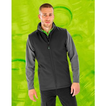 Result Genuine Recycled Men's Recycled 2-Layer Printable Softshell B/W