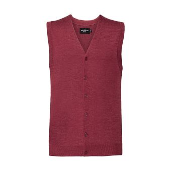 Russell Men's V-Neck Sleeveless Knitted Cardigan
