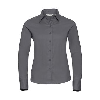 Auslauf Russell Damen Klassisches Twill Hemd LS Auslauf