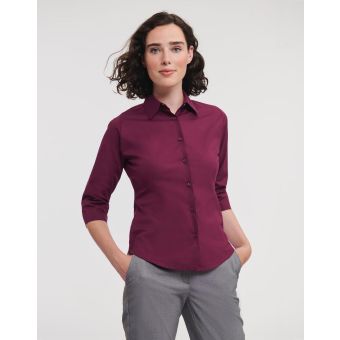 Russell Körperbetonte Stretch-Bluse mit 3/4 Arm